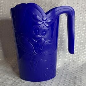 NESTLE blue plastic milk jug for bagged milk. 1 litre size. 7.5 inches tall.